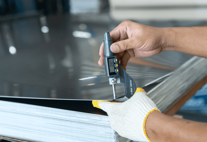 Material thickness Perforated metal